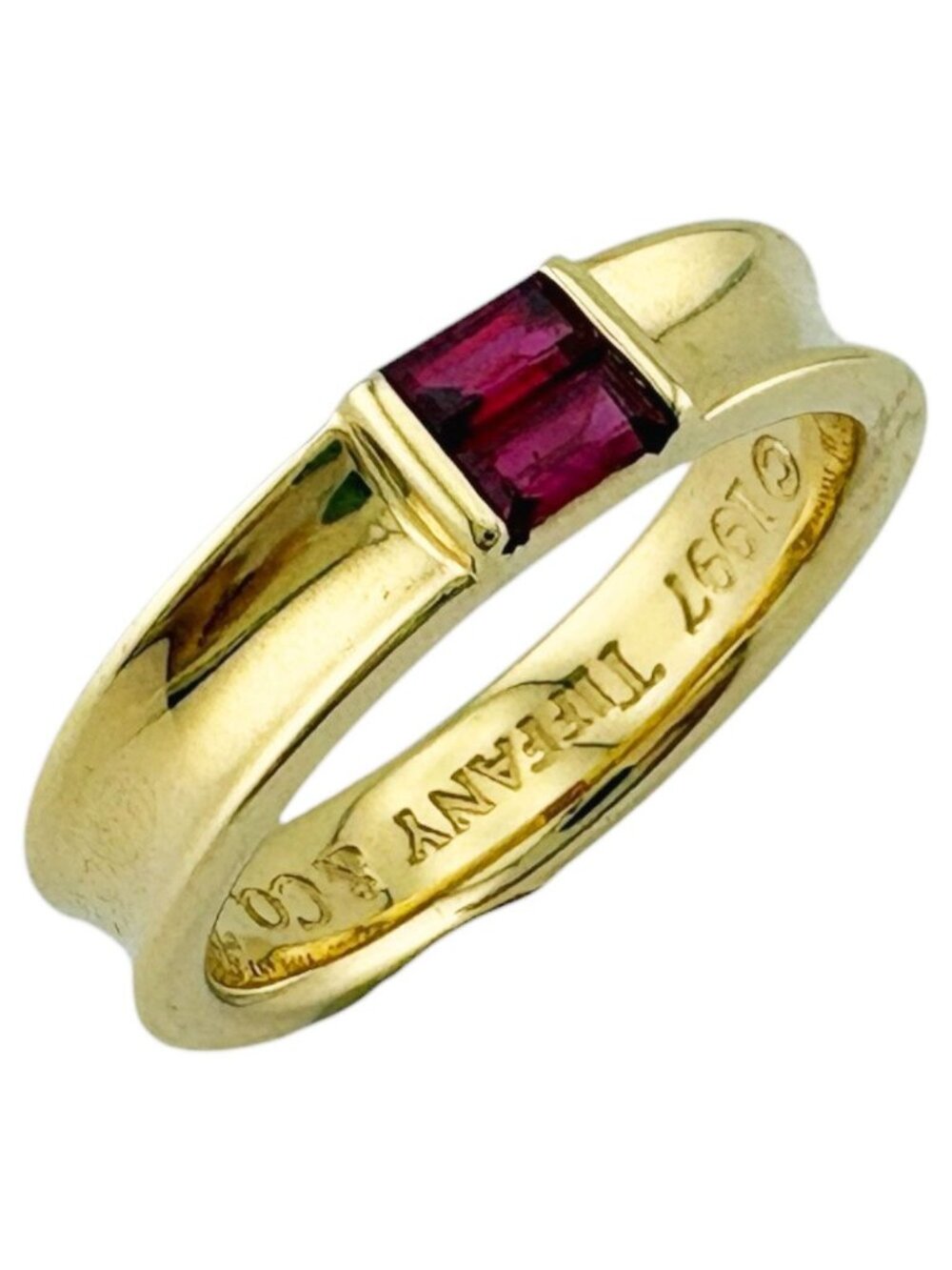 Tiffany & Co Stacking Ring Kim Yellow Gold Ruby